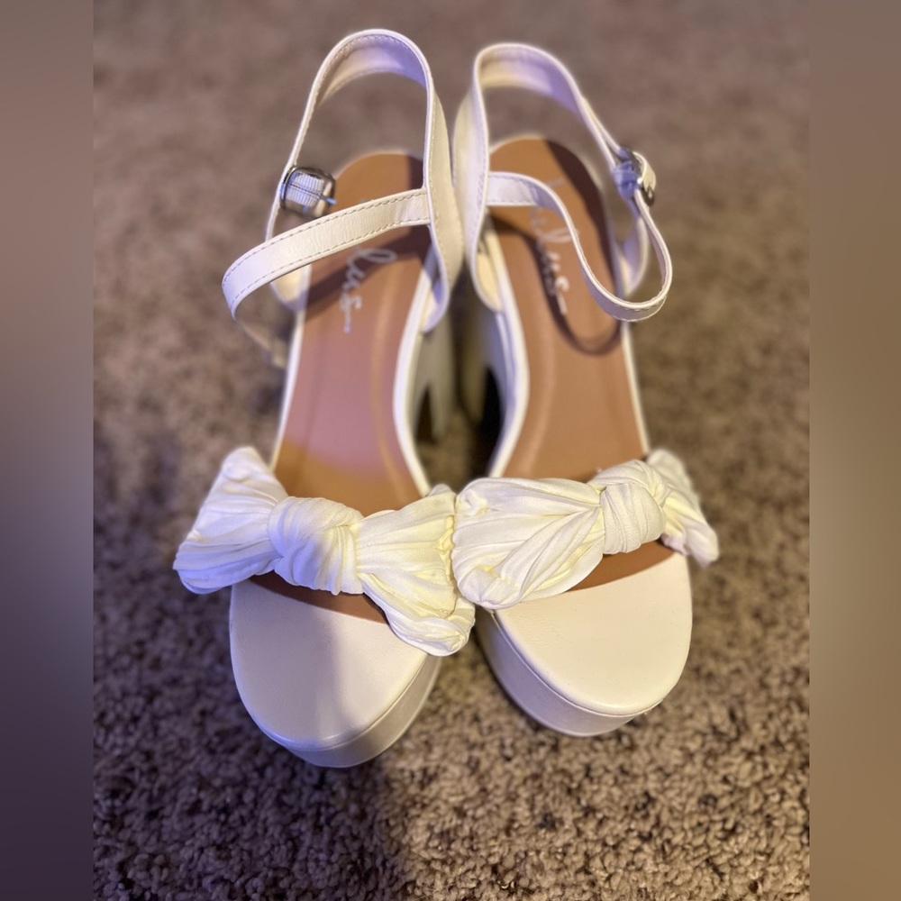 Lulus White Platform Heels